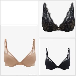 Third Love Bra Lot | 3 Pc | Uplift Plunge | Lace Uplift Plunge | 36E (DD)